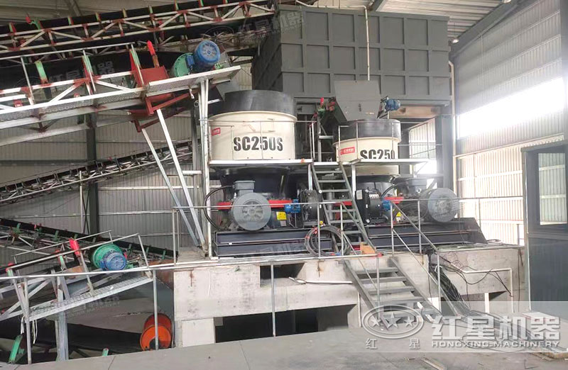 鄂破+SC250S圓錐破+給料機+配套設(shè)備