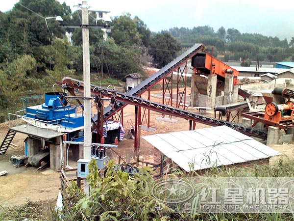 石灰石破碎生產(chǎn)線現(xiàn)場(chǎng)示意圖