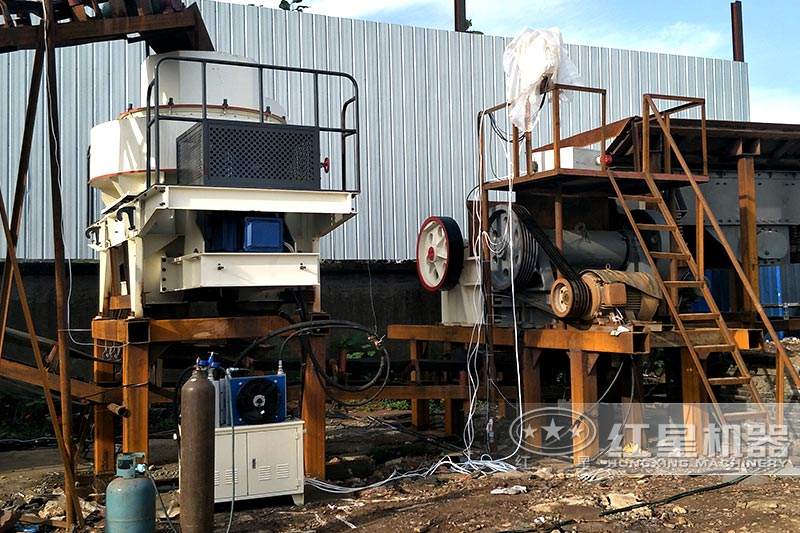 制沙機現(xiàn)場實景