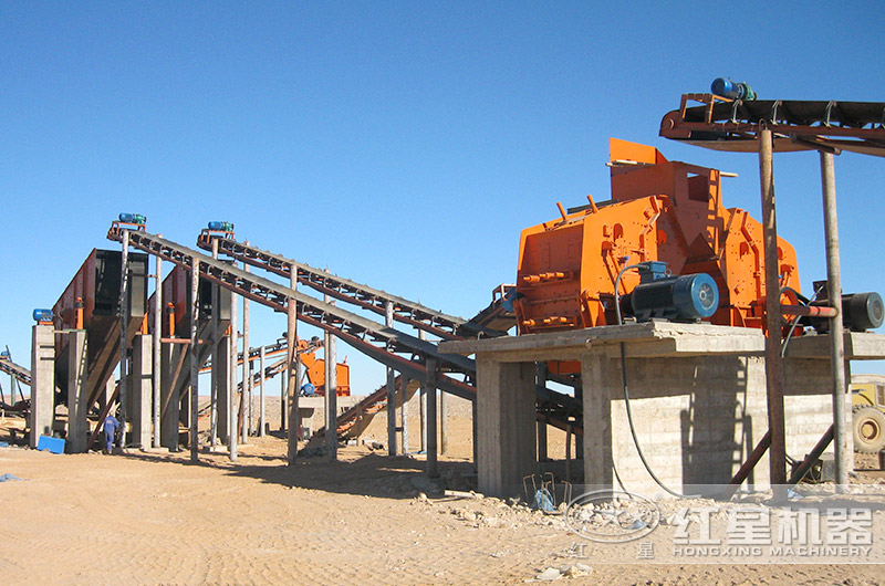 小型反擊破生產現(xiàn)場